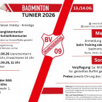 Einladung Turnier BV09 2026